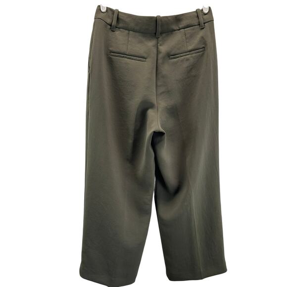 Aritzia The Effortless Pant Cropped Crepette Green 8 - Picture 2 of 14